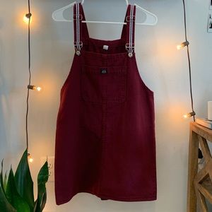 Shein maroon overall dress